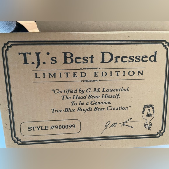 NIB Boyds Mohair Bear Vintage 2000 Omega T Legacy with baby Alpha and timepiece - Picture 11 of 13